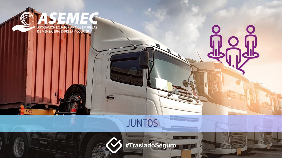 ASEMEC_ECUADOR's tweet photo. Todos quienes conformamos #Asemec estamos comprometidos para continuar trabajando con nuestros socios y clientes #JuntosConectadosSeguros, garantizando un ✅#TrasladoSeguro de las mercancías. https://t.co/mldv2Moess