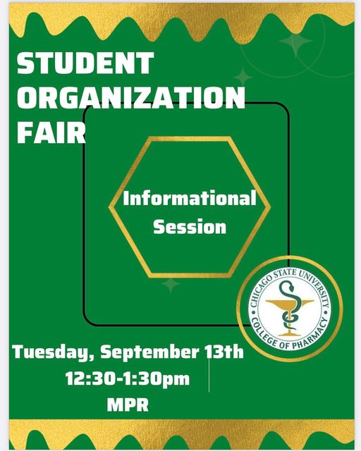 CSUPharmacy's tweet photo. Save the Date!! 🗓- Student Organizations Fair is back in-person! Come learn about the different organizations and leadership opportunities. 
#studentlife #pharmacystudent #CSUCOP https://t.co/bygEBJgxD5