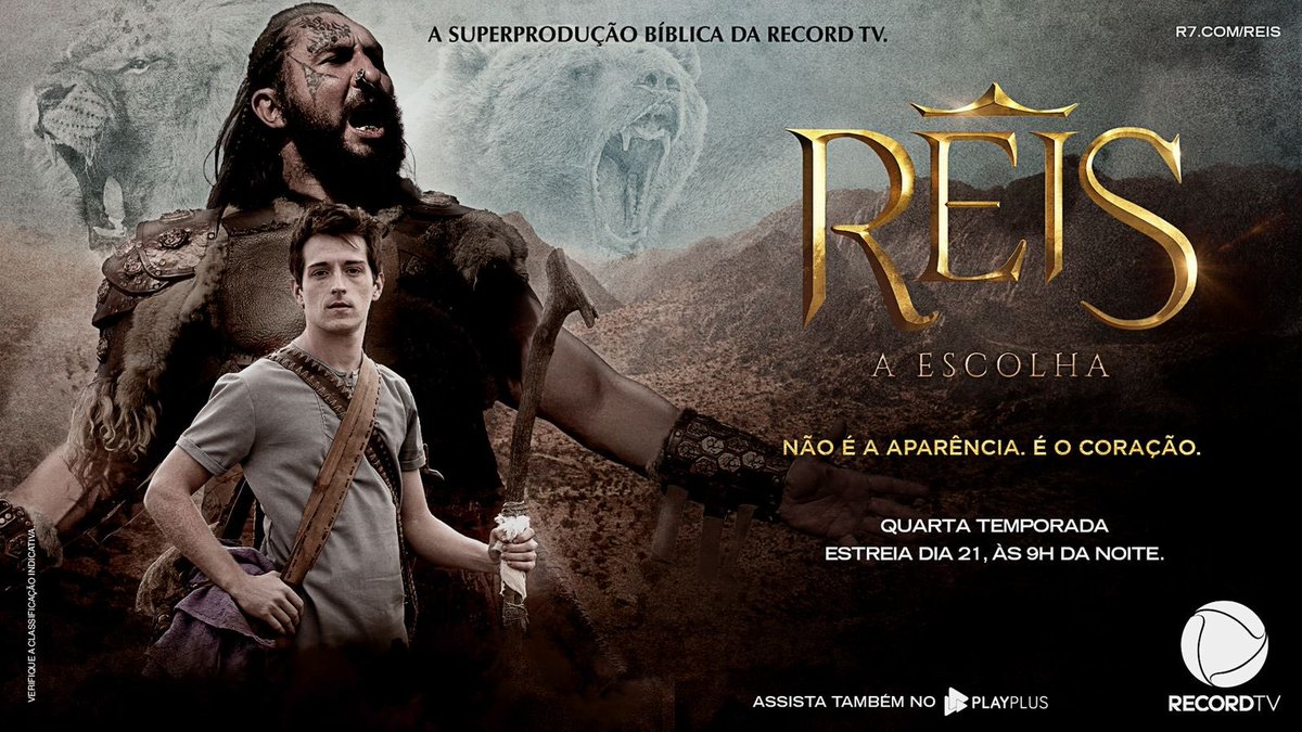 SerieReis's tweet photo. Um gigante se levanta diante de Davi, mas cai com o poder de Deus. A partir do dia 21 de setembro, você acompanha a história de Davi em #Reis - A Escolha, na @recordtvoficial! #EstreiaAEscolha https://t.co/8eCQ4aGzQJ