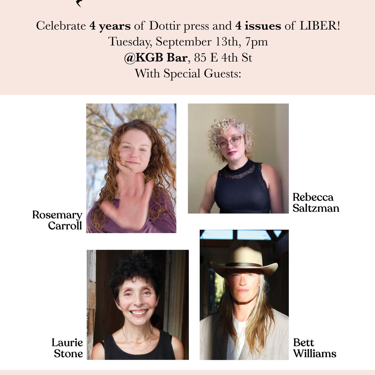Tomorrow night at 7, a celebration for Jennifer Baumgardner and Dottir Press and Liber: A Feminist Review and all the feminists of all sexes and genders who live with the hope that loving life in all its beautiful forms is more enticing than hate. Please hang with us and drink.