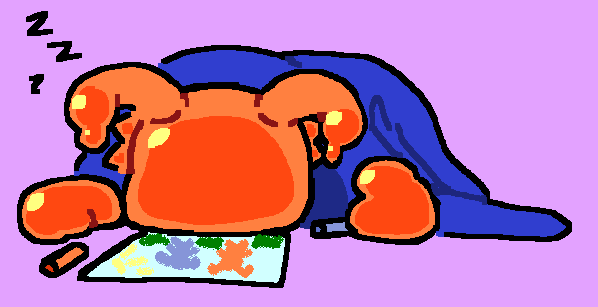 ☆- [They seem to have fallen asleep while drawing something,,]