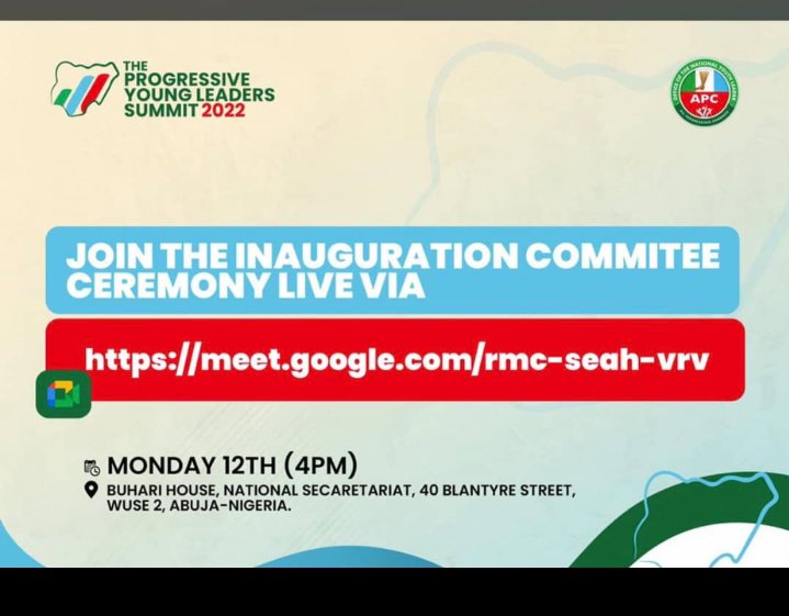 OfficialAPCNYL's tweet photo. Progressive Young Leaders Summit Steering Committee inaugurated today by the All Progressive Congress National Chairman Sen. Abdullahi Adamu, in Abuja.
September ,12, 2022
#PLYSUMMIT https://t.co/VPgclvXAhi