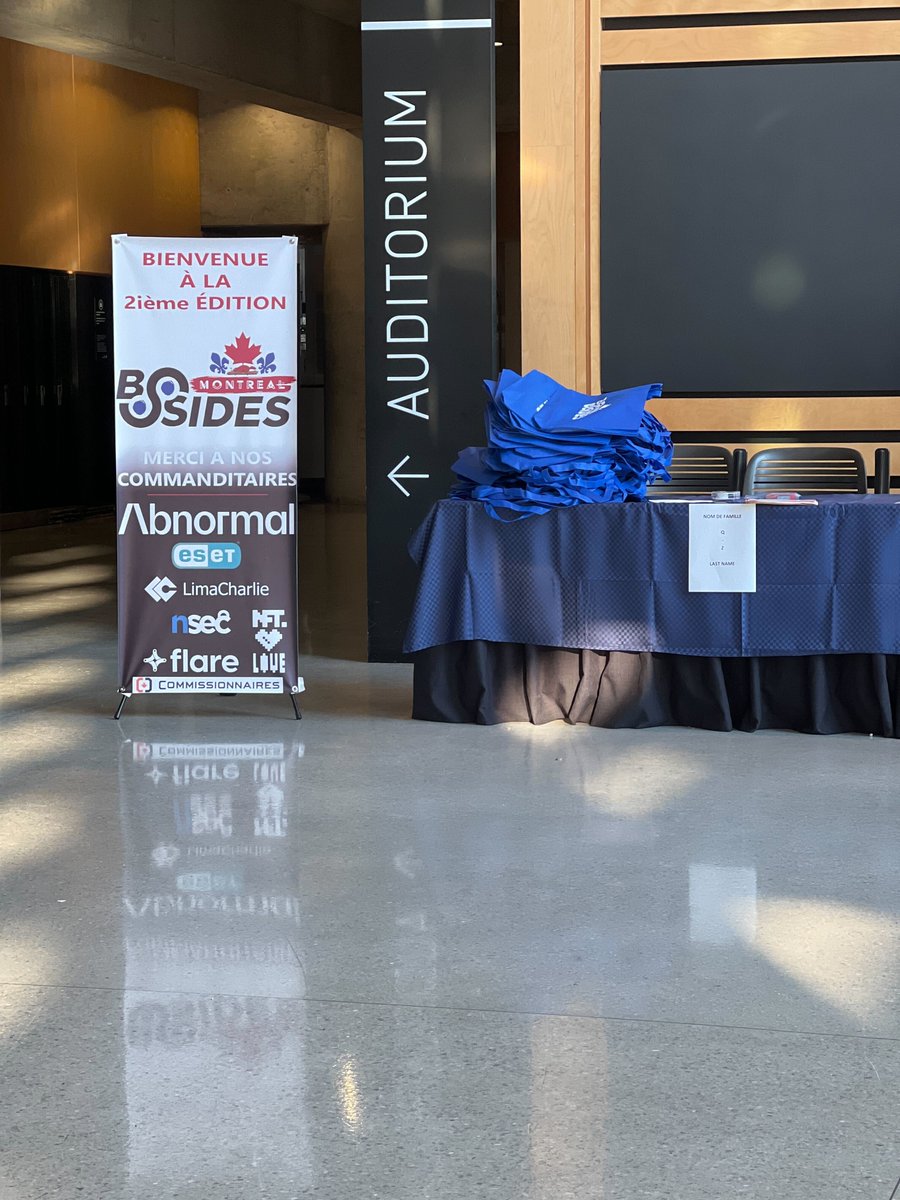 We had a great time at <a href="/BSidesMontreal/">BSidesMTL</a>! Thanks for putting on such a great event with so many great speakers.