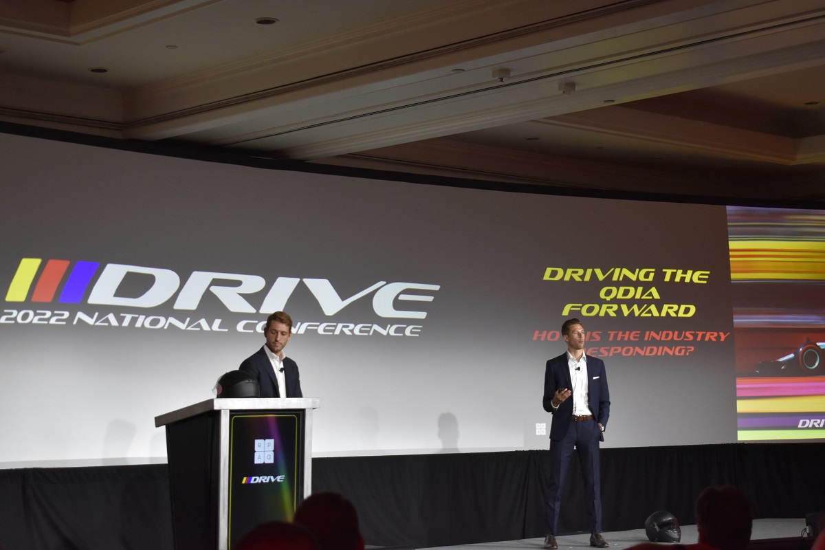 RPAGSupport's tweet photo. Matt Giovinazzo and Kellen Foley made a pit stop with the crew during their talk on the asset allocation crisis 🚦🏁 #DRIVEConference https://t.co/admY2oSLku