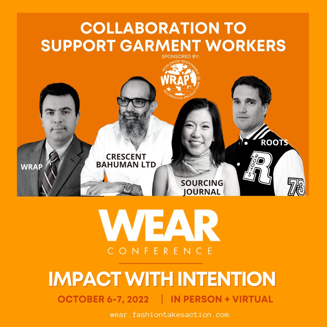 FTAorg's tweet photo. An auditor, a brand, a textile manufacturer and a sustainable fashion journalist walk into a room....

Don't miss this open and constructive dialogue about how to work collaboratively to create systemic change, and ultimately improve the lives of garment workers, at #WEAR2022 https://t.co/WhS9ocNbSY