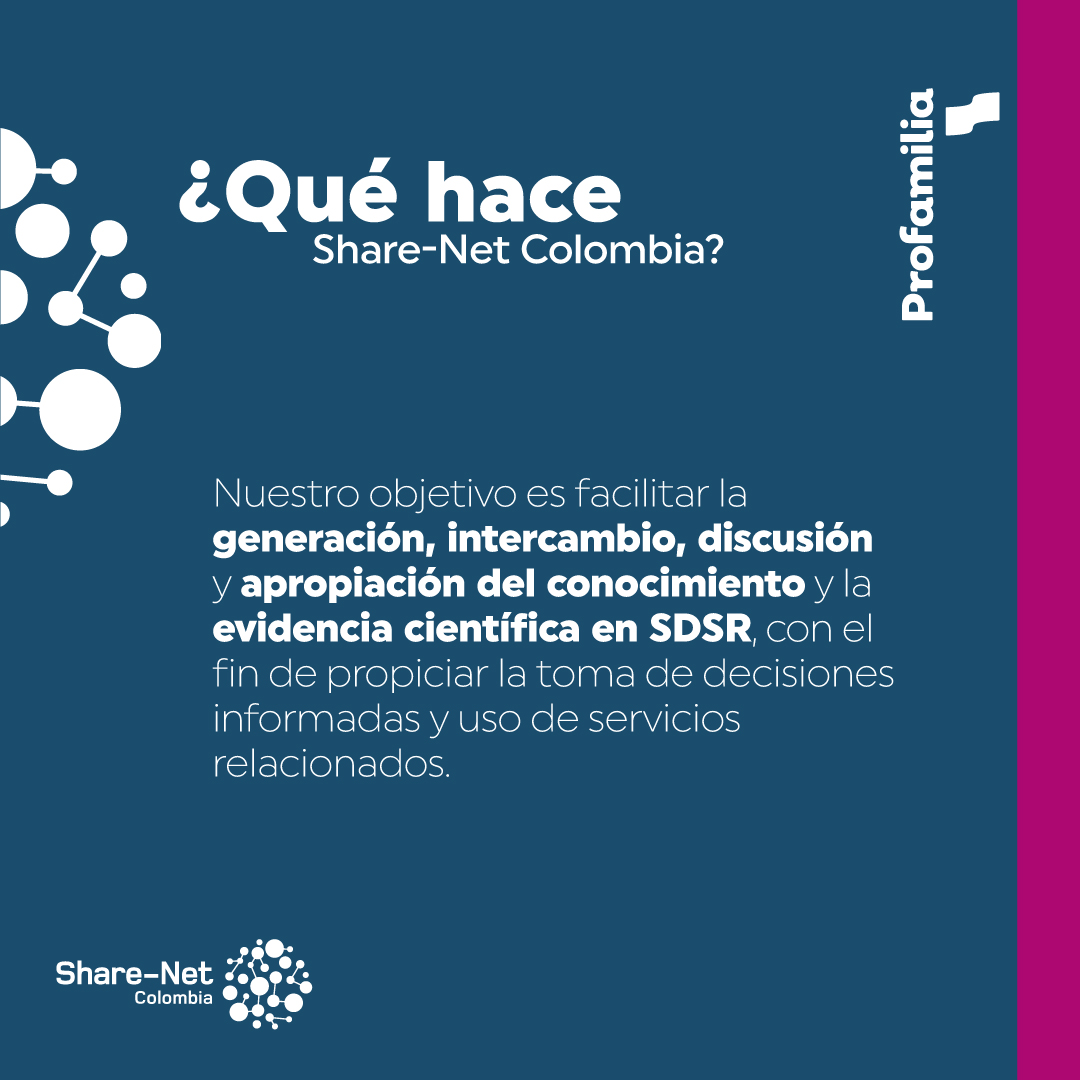 ProfamiliaCol's tweet photo. ¿Sabes qué es @ShareNetCol? Hacerte miembro activo de esta red no tiene ningún costo y te ofrece muchos beneficios. 👫👬👭
¡Conócelos en https://t.co/xx3xLqqs0L!
#ShareNet #Salud #Investigación #Colombia #DSDR #DDHH https://t.co/hiMCGiCCST