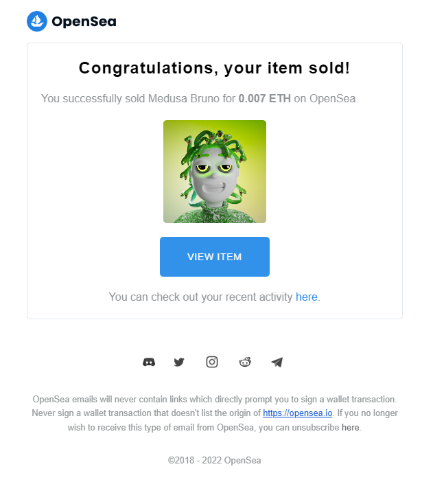 OMG😱SOLD💞🔥🔥🔥

Huge shoutout to @MutantClubNFT🤗💞
Much Love 🫂💞I'm honored
Your support is really appreciated 🥰

#NFTs #NFTCommunity #nftarti̇st #nftarti̇sts #nftcollectors #NFTProjects