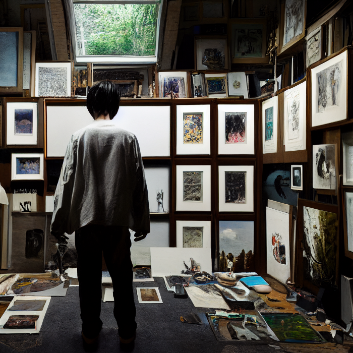 Merzmensch's tweet photo. #MerzmenschPresents
📋 Kunst in der Kunst in der Kunst (DALL-E, MidJourney, Stabile Diffusion)
Eine unüberwachte KI-Kreativität
https://t.co/72l0YZXMux
📖 #InterMERZ @Medium
#⃣ #KünstlicheIntelligenz #creativeAI #dalle #dalle2 #midjourney #stablediffusion #Magritte https://t.co/wZFF54WDMa