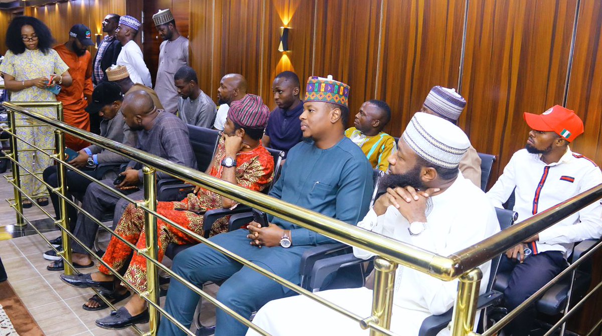 SarkiAbdulwahab's tweet photo. Progressive Young Leaders Summit Steering Committee inaugurated today, by the @OfficialAPCNg National Chairman @senAAdamu, in Abuja.
@apcngyouthwing
#PLYSUMMIT
@OfficialPigo @Alexcassy https://t.co/7ULfYUnj6A
