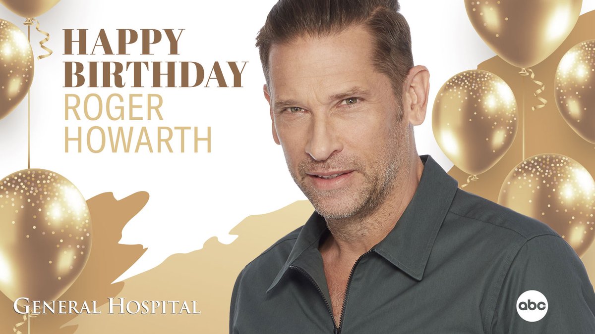 GeneralHospital's tweet photo. 🎊 Please help us wish Roger Howarth a very #HappyBirthday! 🎉 #GH https://t.co/J30KTak6Tx