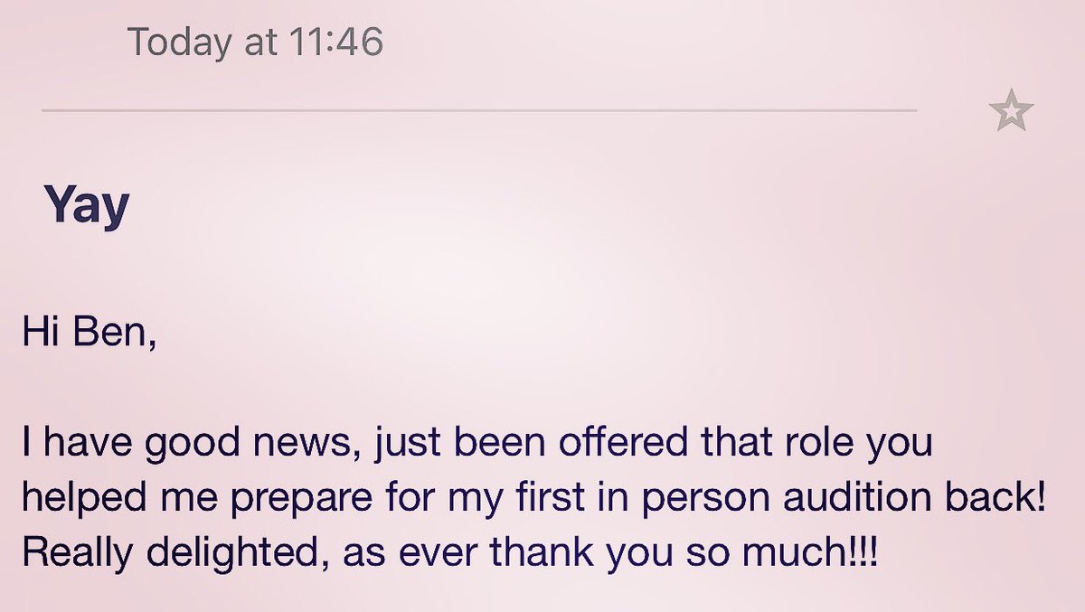 BeCoMeCast's tweet photo. It’s happened again! I’ve proudly worked with this actor through 1:1s in preparation of a host of her successful self tapes! But on this occasion it was for a face-to-face audition and a stonking guest role in an ITV prime time drama … and she went and smashed it!#Working4Actors https://t.co/cuhowzYM3x