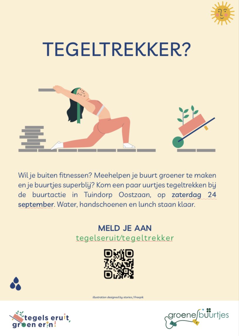 Tegels eruit, groen erin! tweet media