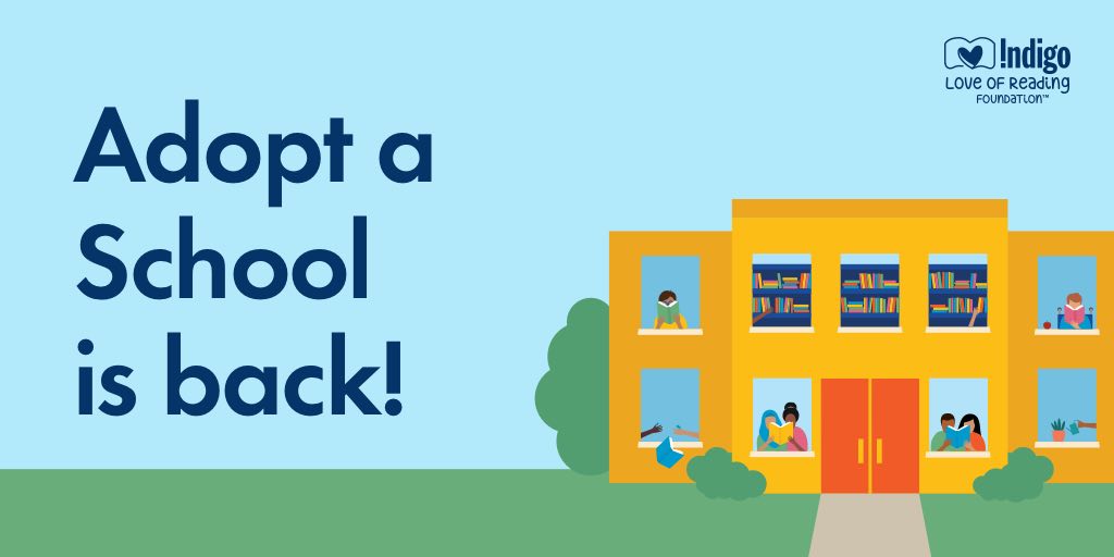 <a href="/powthorold/">Prince of Wales S Public School</a> was selected for this year’s #AdoptaSchool fundraiser! Now until October 2, every $ donated at Indigo Pen Center and ONLINE will go
towards new &amp; diverse library books. Please help us reach our goal of raising
$5,000. To donate online go to -> tinyurl.com/2p9fv2sr