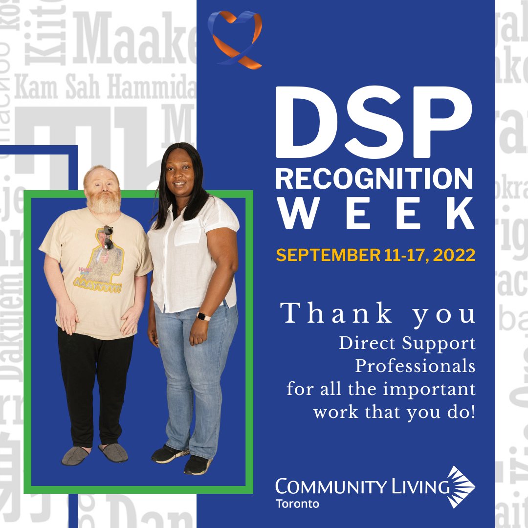 CLToronto's tweet photo. This week we celebrate Direct Support Professionals Recognition Week. We want to honour Direct Support Professionals for all the important work that you do, for all the efforts & dedication that you put to enrich the life of the people we support! We love our DSPs!๐๐
#DSPRW22 https://t.co/Kza8RdJXA1