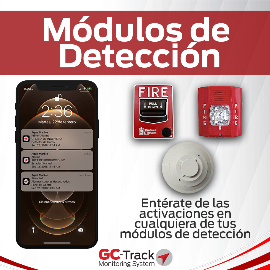 GCTrackApp's tweet photo. Recibe notificaciones al instante de tus sensores contra incendio, incluso si alguien silenció tu panel de alarmas. ♨📲
#GCTrack la solución más completa para monitorear tus sistemas contra incendios✔
Déjanos tu correo para enviarte información.
👉https://t.co/ChHG6cgkQN https://t.co/UFZc48d7MW