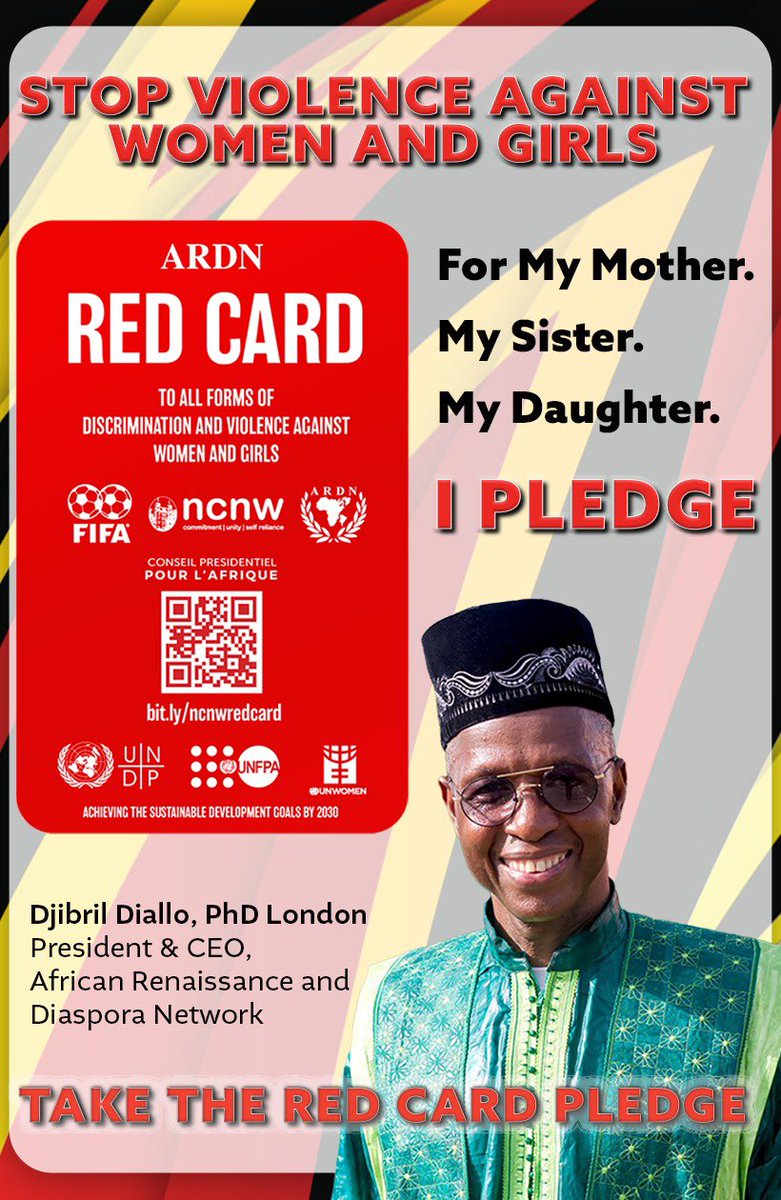 LET’S STOP VIOLENCE AGAINST WOMEN AND GIRLS 
please take the Red Card pledge by signing this link redcardpledge.com <a href="/aminatatoureklk/">Aminata TOURE</a> <a href="/AminaJMohammed/">Amina J Mohammed</a> <a href="/Atayeshe/">Dr. Natalia Kanem /she/her/ella/</a> <a href="/ahunnaeziakonwa/">Ahunna Eziakonwa</a> <a href="/MaimunahSharif/">Maimunah Mohd Sharif</a> <a href="/unwomenchief/">Sima Bahous</a> <a href="/ADiallo_ITC/">Aissatou Diallo</a> <a href="/dienekeita/">Diene Keita</a> @ouliechristy <a href="/OulimataSarr/">Oulimata Sarr</a> <a href="/fatma_samoura/">Fatma Samoura</a>