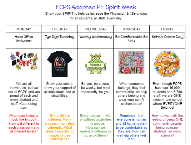 FCPSAdaptedPE's tweet photo. #TyeDyeTuesday to show your support of all individuals and all disabilities. Every child and individual is different. Many individuals process information differently. What does it look like to respect those differences? #FCPSWeBelong #PlaytheWay @FCPSMaryland https://t.co/Bf2Lk1GkaW