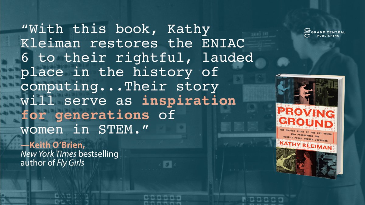 Enter the book giveaway by Friday! 📚 Win a free copy of #ProvingGround: The Untold Story of the Six Women Who Programmed the World’s First Modern Computer by <a href="/KleimK/">Kathy Kleiman</a>. ow.ly/XtUL50KyNia #WomenInSTEM #WomenInComputing