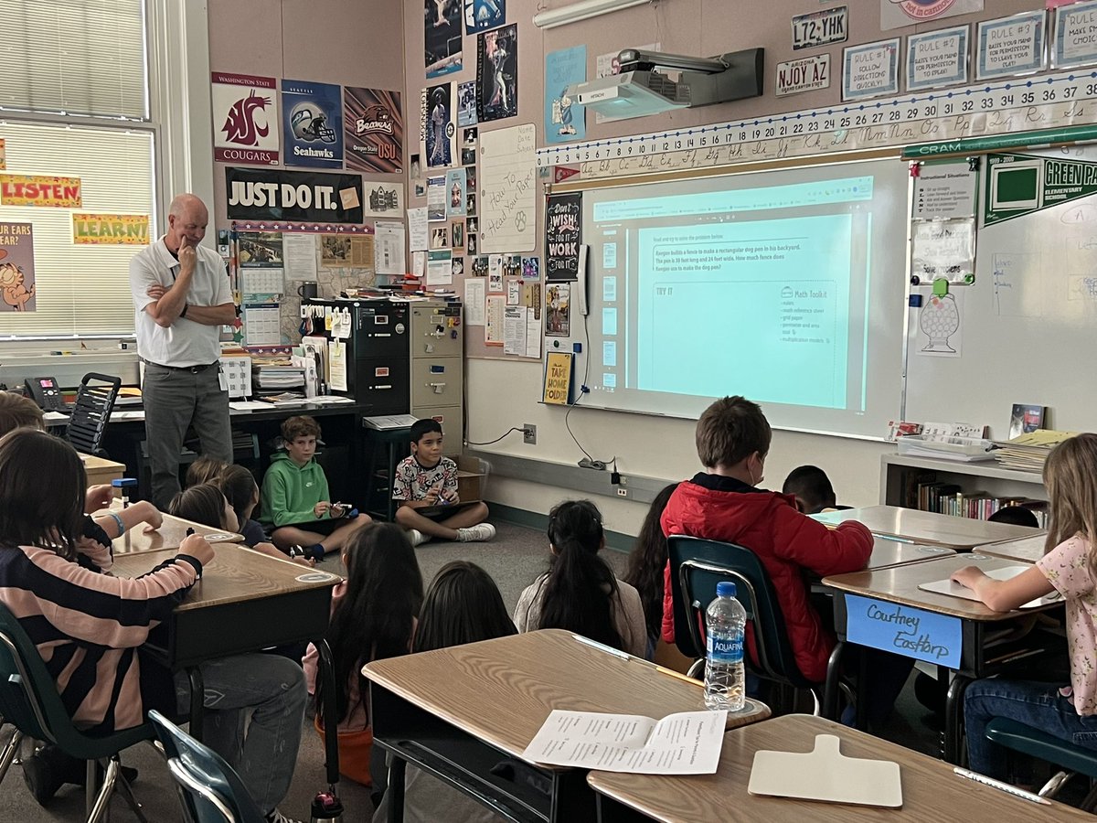WadeSmithEdD's tweet photo. Great things are happening at Green Park Ele @wwschools. #studentengagement #highlevelsoflearning But the best part? Hi-fiving a student who ran across the room to proudly show me her math work! https://t.co/RWlrg3CMsb
