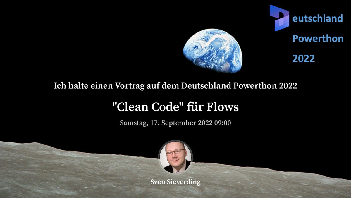 #DeutschlandPowerthon2022 Session von <a href="/365Knoten/">Sven Sieverding</a> zu ""Clean Code" für Flows"! #PowerAutomate

Registrierung: powerthon.info/registrierung/