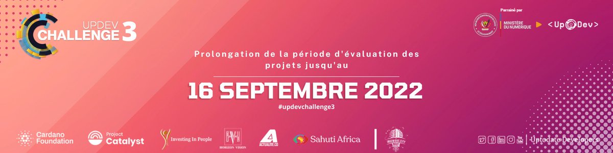 DevelopersUp's tweet photo. Suite à plusieurs projets reçus à cette 3ème édition du #Concours #updevchallenge, la période d'évaluation est prolongée jusqu'à ce vendredi 16 Septembre 2022.
#updevchallenge3. https://t.co/CQSl4y50MZ
