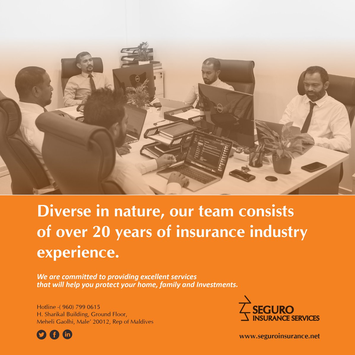 Seguromaldives's tweet photo. We assure you, you are in great hands!
Reach us; 7990615 or email assist@seguroinsurance.net
#seguro #insurancebroker #onestopinsurance #bestbrokerintown #maldivesinsurance https://t.co/COjVrLciHx