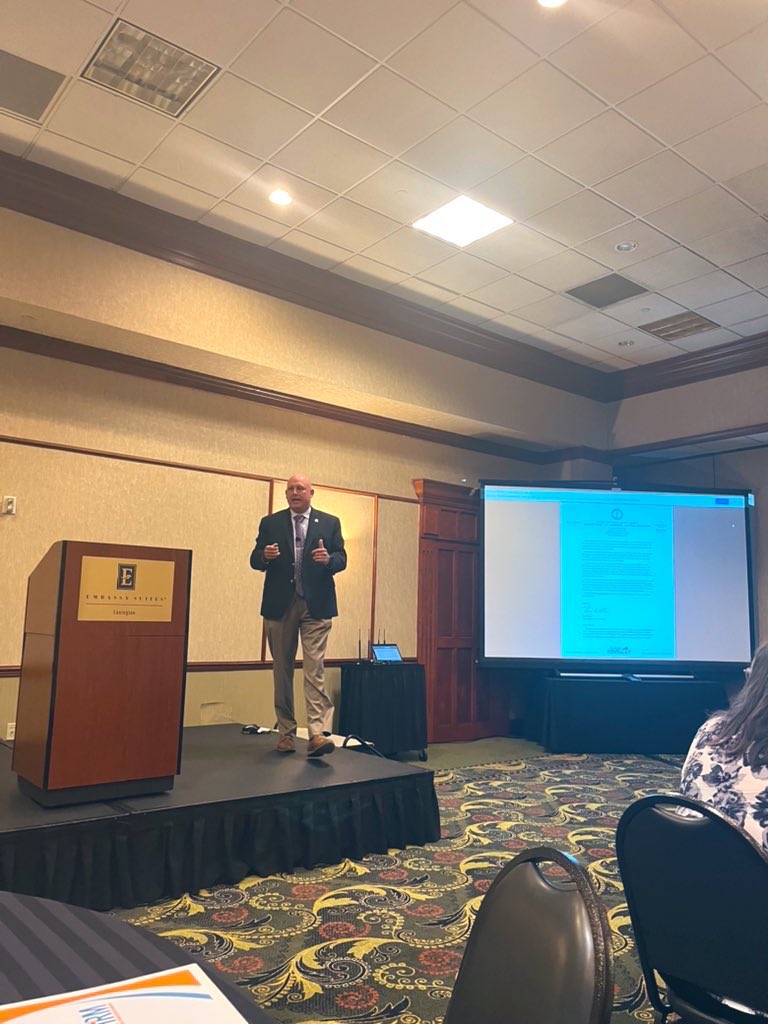 KASHRM_'s tweet photo. Next up‼️ Mr. Ben Wilcox, State School Security Marshal - DOCJT going over School Security. Thank you for sharing the importance behind school security!
#KASHRMStateConference2022 https://t.co/HqTUPFcxQB