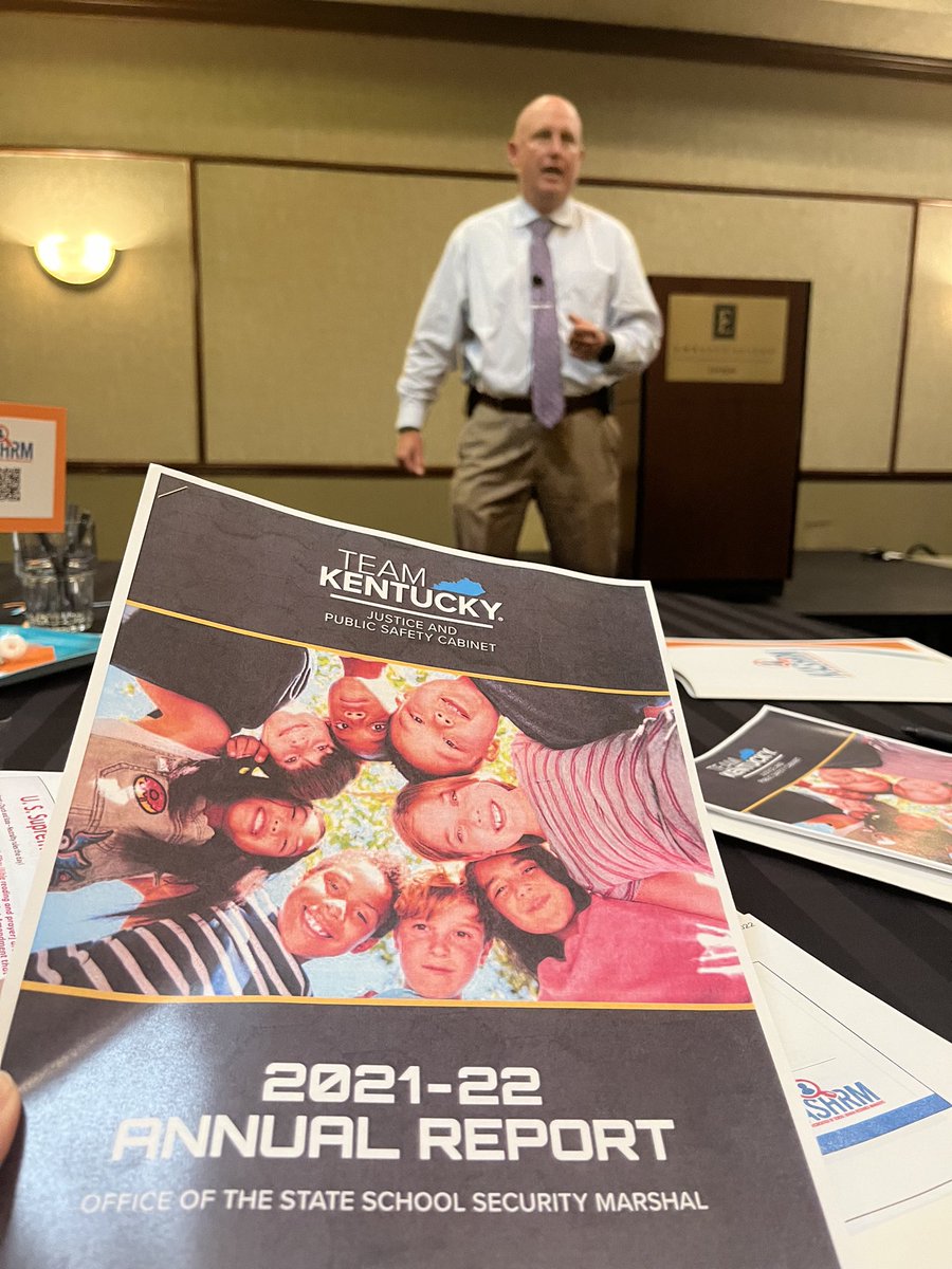 KASHRM_'s tweet photo. Next up‼️ Mr. Ben Wilcox, State School Security Marshal - DOCJT going over School Security. Thank you for sharing the importance behind school security!
#KASHRMStateConference2022 https://t.co/HqTUPFcxQB