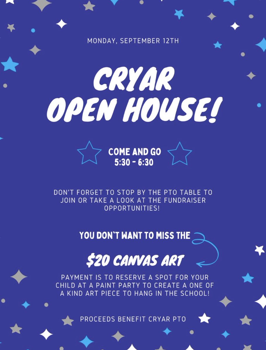 Cryar Open House tonight! ⁦<a href="/CryarCISD/">Cryar Intermediate, Conroe ISD</a>⁩ #CryarCats #TTHR