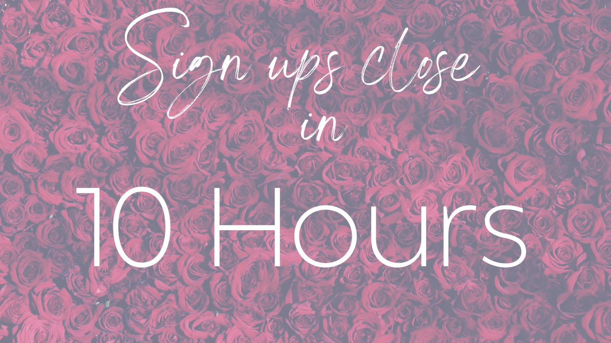EdenBigBang's tweet photo. Last chance to sign up 🌹❄️🌹 https://t.co/FikjVJITxo