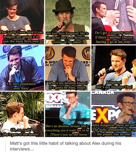 darilliumchild's tweet photo. Matt Smith has beautiful,amazing partners but his special one alway will be Alex Kingston.There is a special bon between them,kissing her is bliss and he is really possesive over her. <3 #Mattex we say. https://t.co/uLyxAYiw3P