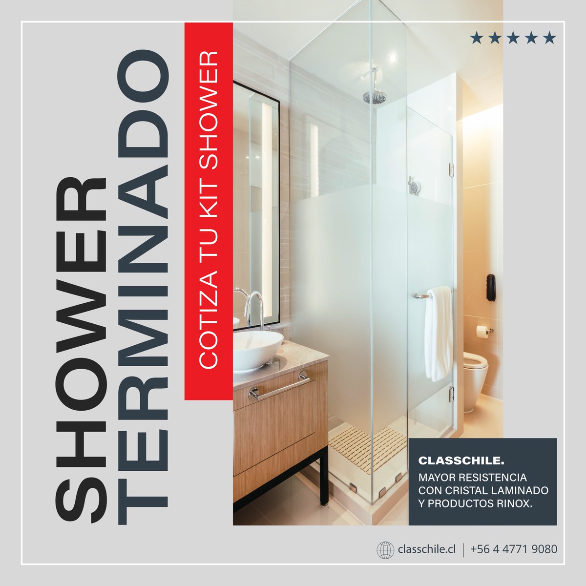 ClassChile_SA's tweet photo. Un excelente resultado obtuvimos en este SHOWER gracias a nuestros vidrios laminados que entregan una mayor resistencia y productos rinox que brindan las mejores terminaciones
Cotiza con nosotros +564 4771 9080
#rinox #terminaciones #classchile #vidriolaminado #shower https://t.co/QKZfroKiLs
