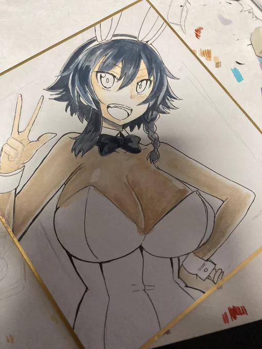 ペパロニちゃん描こうかと思ったけど塗り失敗(^^) 描き直すかレストアするか検討中。