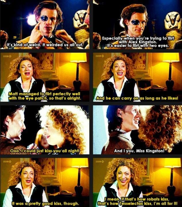 darilliumchild's tweet photo. Matt Smith has beautiful,amazing partners but his special one alway will be Alex Kingston.There is a special bon between them,kissing her is bliss and he is really possesive over her. <3 #Mattex we say. https://t.co/uLyxAYiw3P