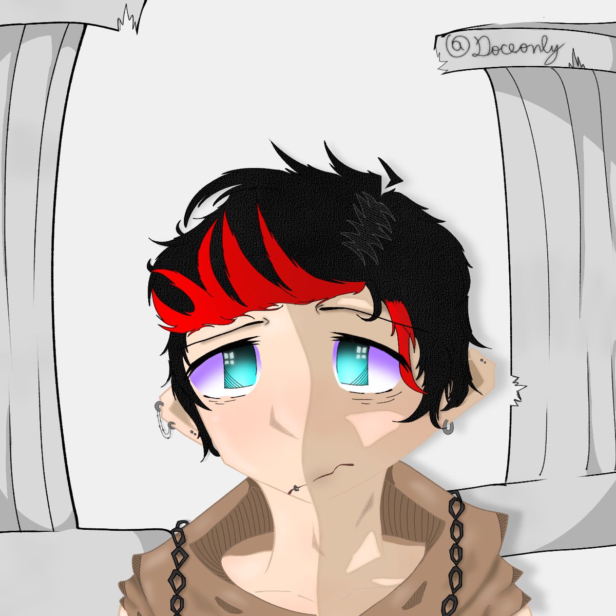doceonly's tweet photo. Desenhei o Dagan no meu estilo pq deu saudade dele <3 #ordemparanormalfanart #Ordemparanormal #Dagan #teamkian #escripta https://t.co/dO35d5w65S