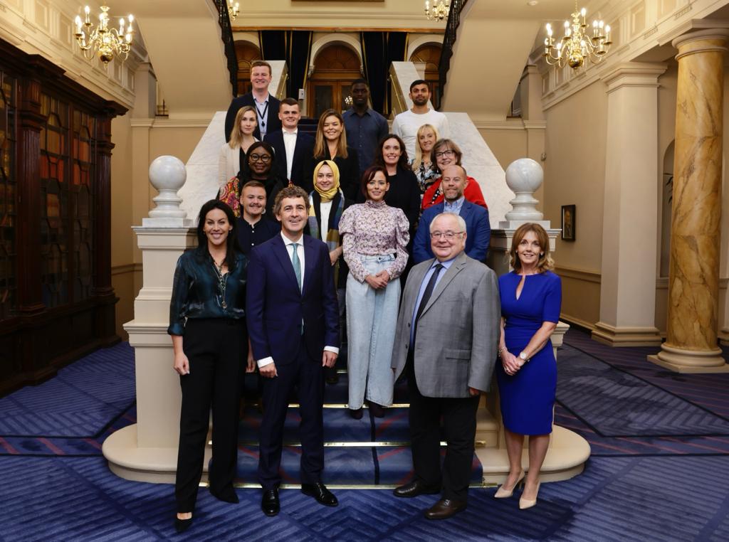 In advance of tomorrows Parliamentary Symposium - 'Enhancing Participation in Public Life &amp; Politics' held in Dublin Castle, Tues, 13 Sep. The Ceann Comhairle hosted a dinner for the Keynote Speakers, Moderators, &amp; Panellists #SeeForYourself 

More info - bit.ly/3Ra6kmU