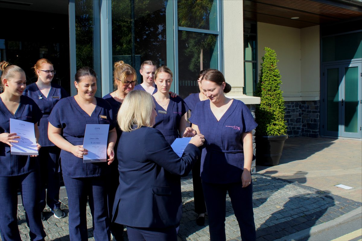 HeritageLaois's tweet photo. We always want to do better for you❤️ Our spa team have been busy upskilling and have earned certificates awarded through Espa 🎉 

#theheritage #lovelaois #spa #spaday #spapackages #luxury #luxuryspaday #team #hotel #irishhotel #ireland #irish #espa https://t.co/ZbgUSKP7xK