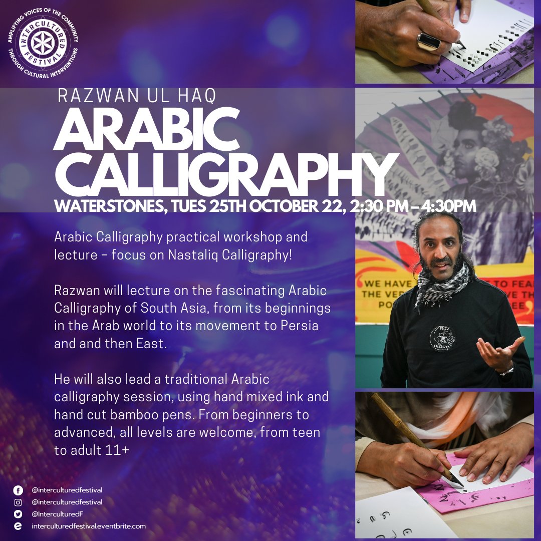 InterculturedF's tweet photo. Check out these fantastic workshops!

Rainbow People with @irregularjenny 
Lantern Making with @CecilGreenArts
Arabic Calligraphy with Razwan Ul-Haq
Syrian food with Falak Desouki
Arabian Nights with Tahir Shah
Zine Workshop with @BradicalPress

https://t.co/0cUloDoIpS https://t.co/22Z00FXNPS
