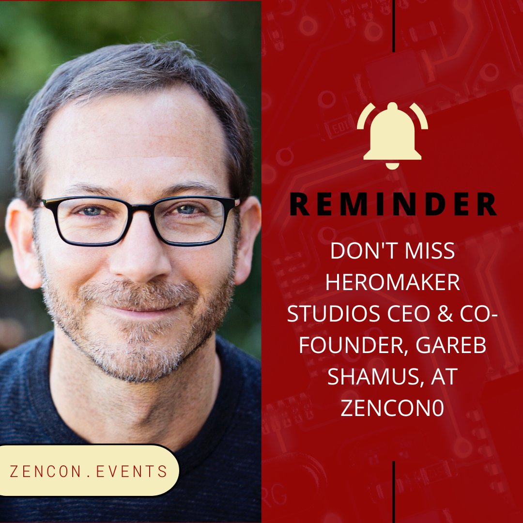 kumitenft's tweet photo. 📣 Don't forget: HeroMaker Studios CEO & Co-Founder @gareb is at ZenCon0 in Milan! Visit https://t.co/j5j7O27JSI for more information #garebshamus #zencon https://t.co/u7CGofnw4E