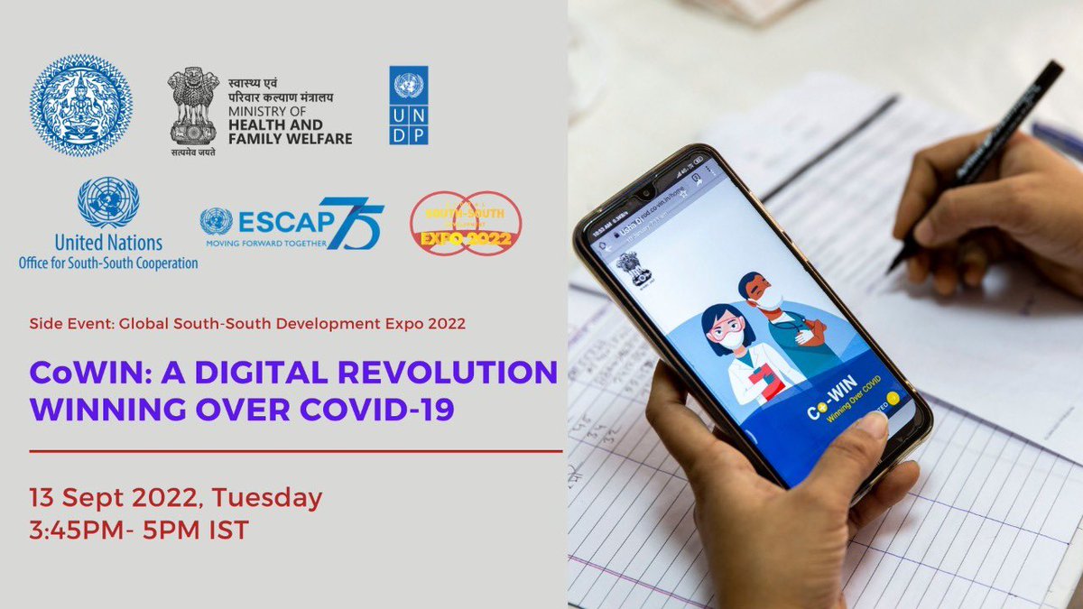 shokonoda's tweet photo. Today is @UN #SouthSouthCooperation Day.

🇮🇳 is playing a lead role in #SouthSouth Cooperation🫱🏿‍🫲🏻 thru initiatives like #CoWIN, @isolaralliance &amp; @cdri_world.

@UNDP🇮🇳 is working to support the govt in these efforts.

Join us for a side event on #CoWIN at @southsouthexpo tomorrow. https://t.co/N5SgSW5QUi