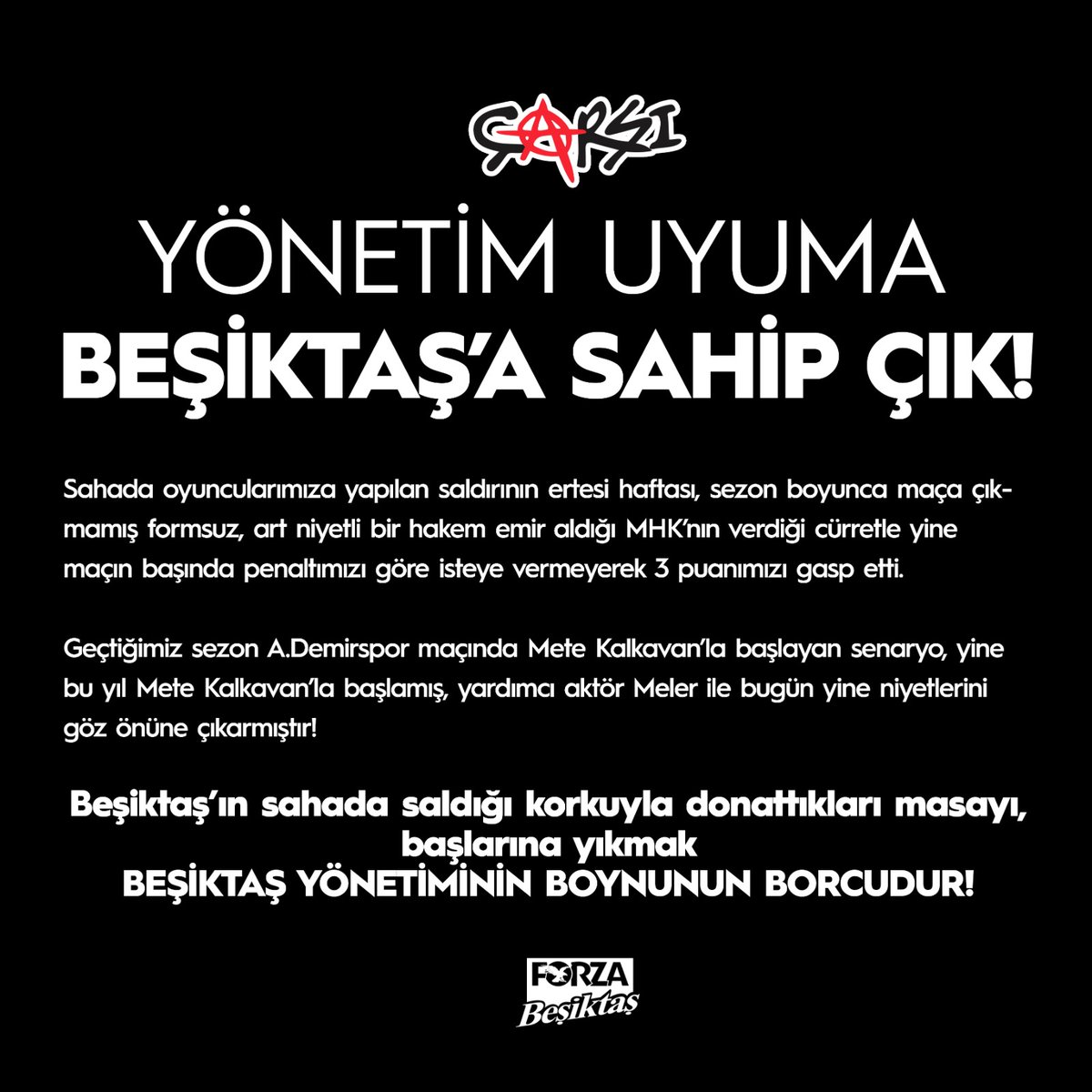 forzabesiktas's tweet photo. Daha kaç puanımız, emeğimiz gasp edilecek? 
Daha kaç mELER operasyon yapacak? 
Şimdi değilse, ne zaman? 
Susmaya devam mı? @Besiktas https://t.co/0SmsWznd0l