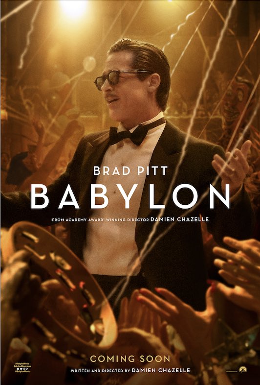 levmauc's tweet photo. Tras WHIPLASH y LA LA LAND Damien Chazelle regresa con BABYLON, un viaje a los orígenes de Hollywood que contará la historia de la transición del cine mudo al sonoro y de una estrella que no se adapta. En el reparto Pitt, Robbie, Tobey Maguire, Olivia Wilde y Samara Weaving. https://t.co/W72LL2eo5j