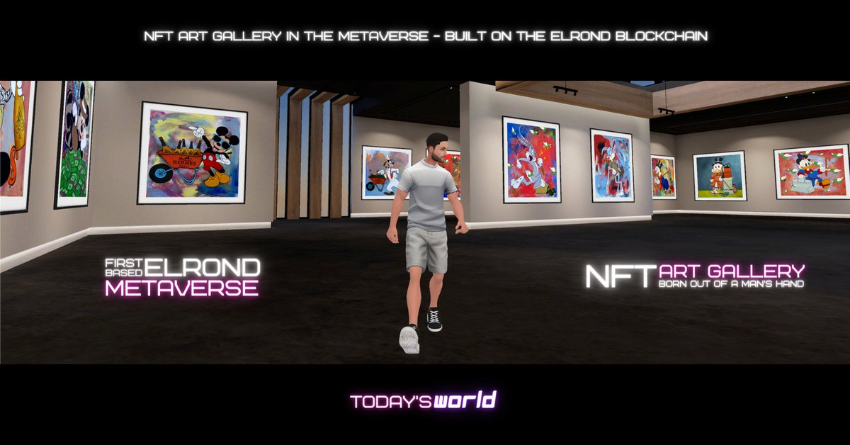 todaysworld_nft's tweet photo. Are you ready to step into our Metaverse? 🙌

We are setting up an Art Gallery with 2000 hand painted NFTs. Soon we will announce how to puzzle-up your NFT as you can see it on the walls, because our project includes a gamification system. 🧩 https://t.co/Pdm8fV0kpx