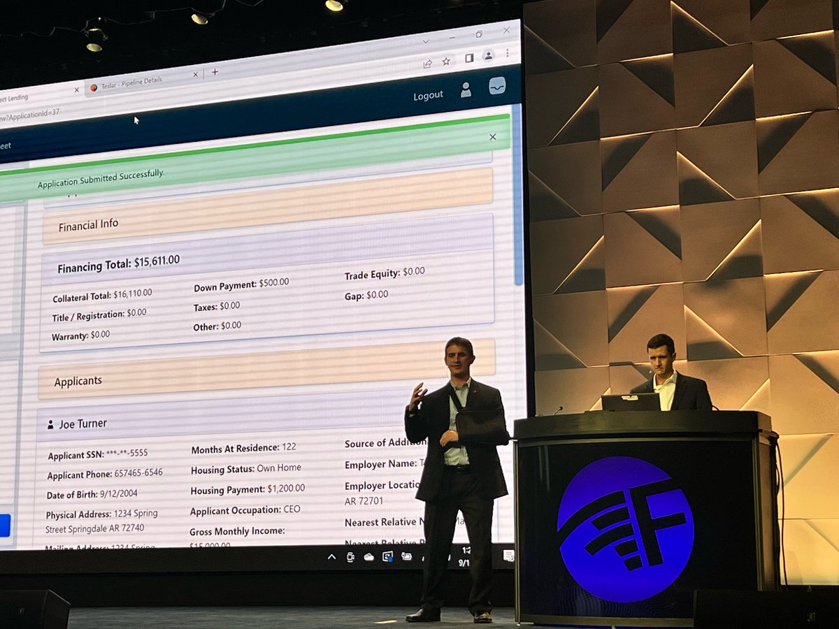 williamemills's tweet photo. #WMAClient @teslarsoftware branches out and demos empowering community banks and credit unions with ways to better service complicated loans. #IndirectLending https://t.co/tqfOCjWaJk