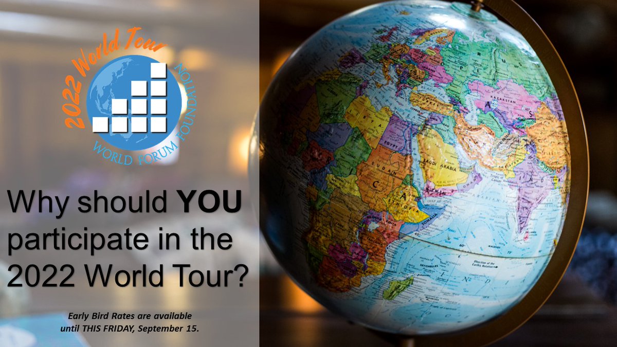 World Forum Foundation (@worldforumece) on Twitter photo Guaranteed to provide an experience of extraordinary connections with remarkable, compassionate people, and their inspiring stories, the World Tour will help you to build deep, meaningful relationships with ECD professionals from around the world.
🔗worldforumfoundation.org/2022-world-tou… Guaranteed to provide an experience of extraordinary connections with remarkable, compassionate people, and their inspiring stories, the World Tour will help you to build deep, meaningful relationships with ECD professionals from around the world.
🔗worldforumfoundation.org/2022-world-tou…