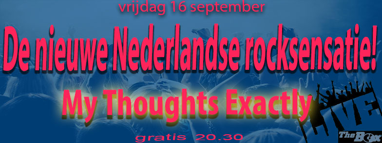 TheBoxKatwijk's tweet photo. The Box Live met nieuwe nl Rocksensatie My Thoughts Exactly. https://t.co/G1eCy5s4fY #30PLUS, #40PLUS, #50PLUS, #BOLLENSTREEK, #GEWOONKUNNENPRATEN, #KATTUK, #KATWIJK, #LEKKERDANSEN, #LEKKERVOLUME, #LIVEMUSIC, #LIVEMUZIEKCAFE, #MUZIEKCENTRUM, #POPPODIUM, #ROCK, #THEBOX, https://t.co/JXuH3MiZ3Q