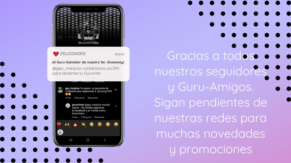 Gurumitosv's tweet photo. ✅ Nuestro 1er Giveaway fue un éxito y tenemos muchos nuevos Guru-Amigos🧶... Gracias por seguirnos en Twitter, Instagram y Facebook.
https://t.co/MuGcJPfMOL https://t.co/wmoiCdF4uU