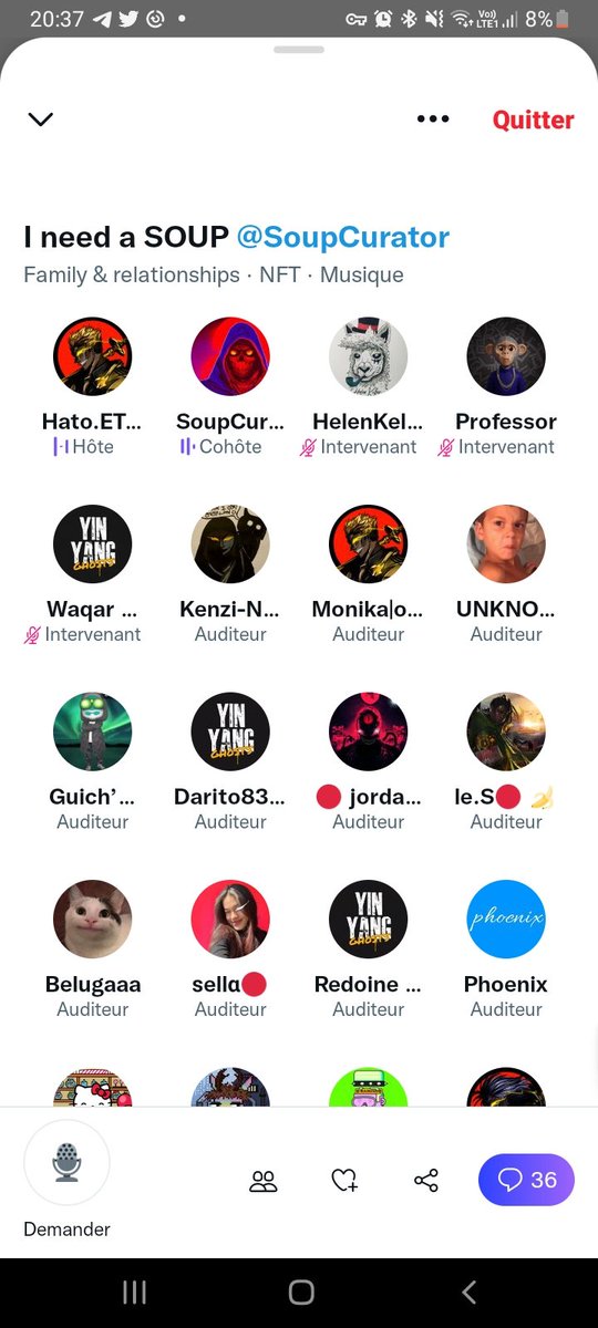 Kenzi_elodie888's tweet photo. Happy to hear you @HatoETH @SoupCurator always interesting to hear @HelenKellerETH .with #SINNERS family @unknown2pointO @Monika_jha0002 @BelugaaaNFT and all of the guys and fam #NRCALPHA @Guich1980 @JOHOVA13 @onclycrypts @DarioSaracino83 @redoch7795 https://t.co/VUTditF7B4