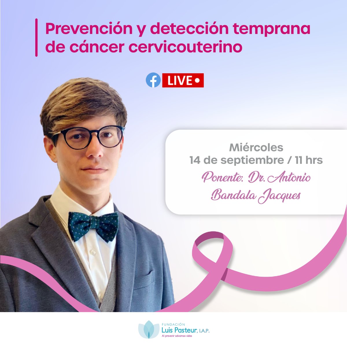 Una detección oportuna mediante estudios regulares, puede ser la diferencia, recuerda que el cáncer cervicouterino es una enfermedad prevenible.

 ¡Infórmate y participa en nuestra transmisión del mes!

#CuantoAntesMejor #CáncerCervicouterino #DeMUJERESParaMUJERES