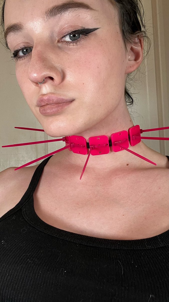 shopfencing's tweet photo. Newest offerings: Re-introducing the Double-Barred earrings &amp; a variety of predator-repellant Zip Spike chokers https://t.co/zKQCeTx5c0